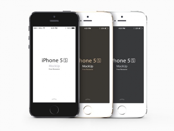 600x450 Iphone 5s Vector Mockup (Psd)