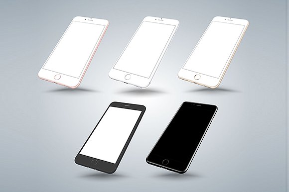 580x386 Iphone 7 Vector Mockups Perspective Mockup Store