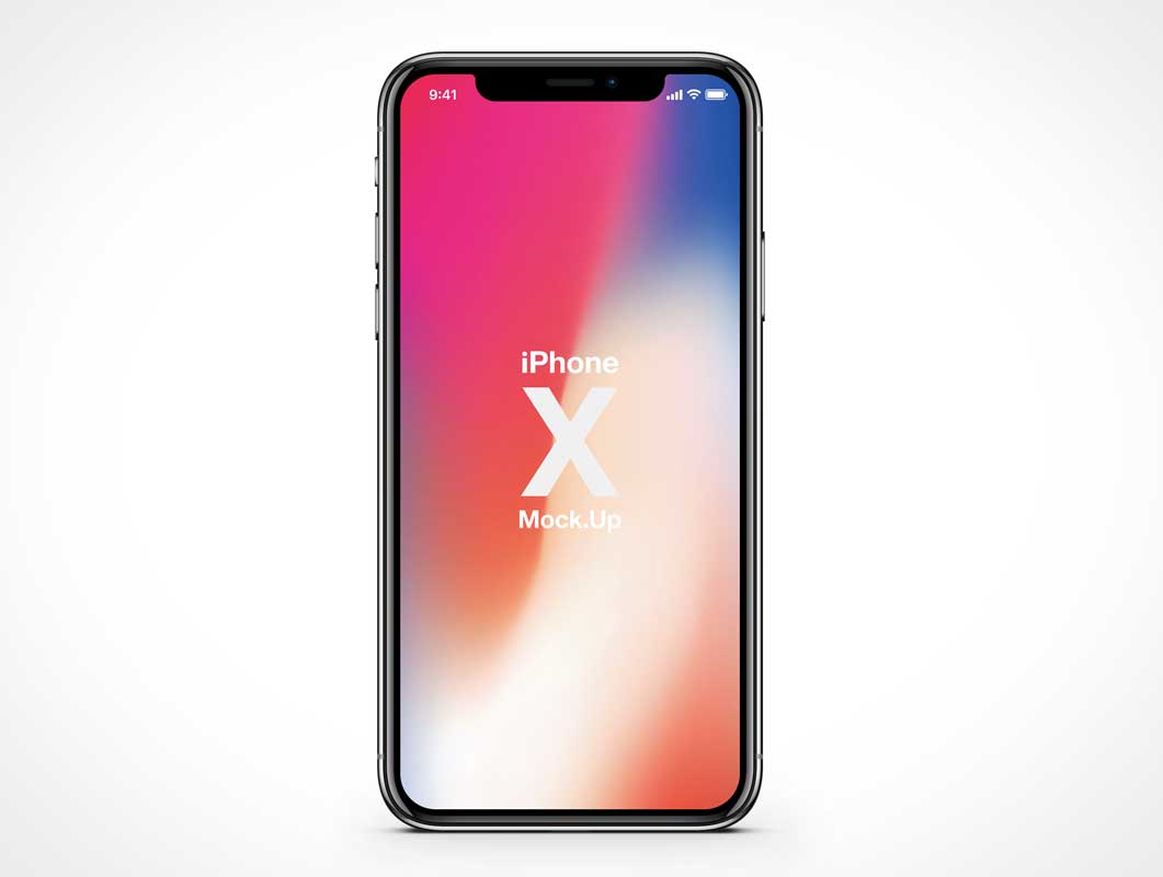 1061x800 Iphone X Vector Smart Object Front View Psd Mockup