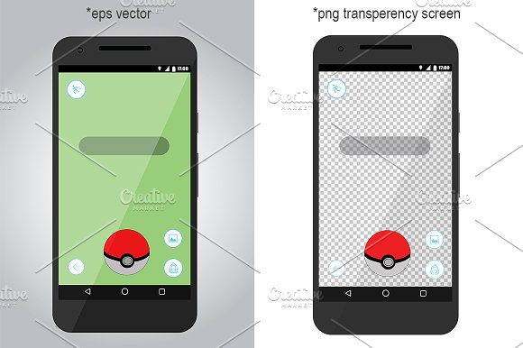 580x386 Pokemon Go Screen Vector Png Psd Mockup Store