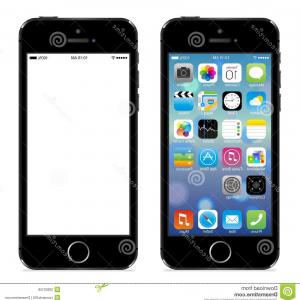 300x300 Realistic Black Mobile Iphone With Blank Screen Vector Orangiausa