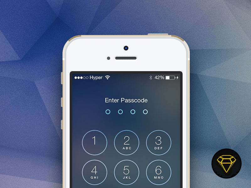 800x600 Ios 7 Lock With Passcode Screen Sketch Freebie