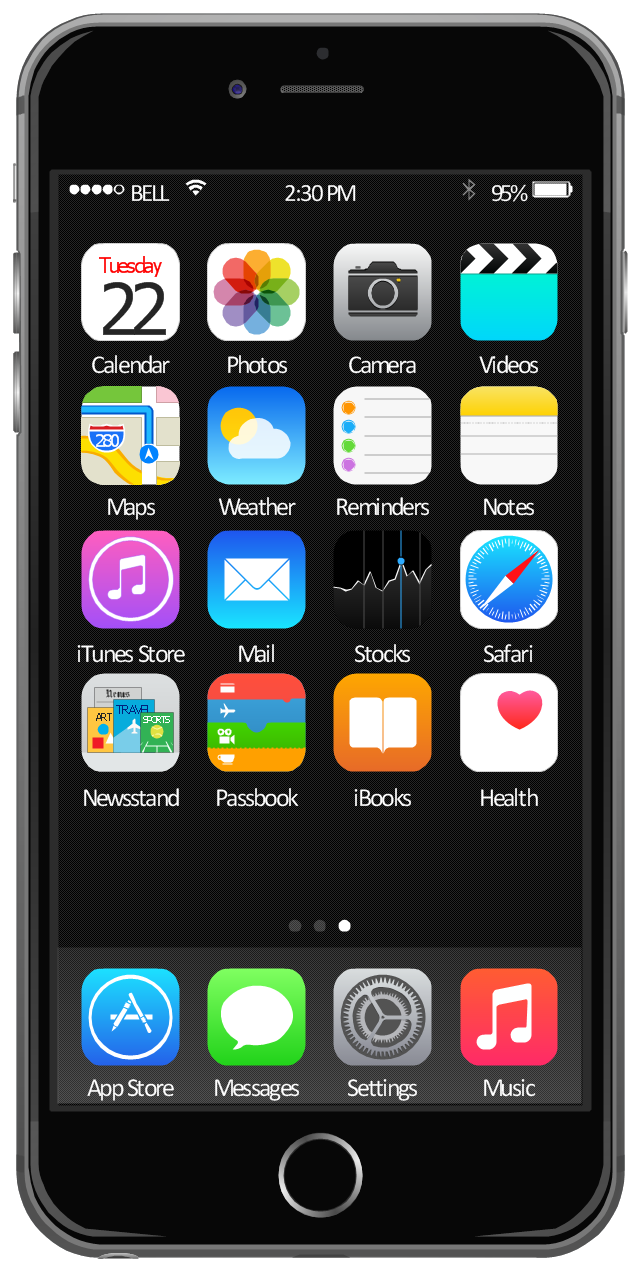 640x1271 Ios 8 Iphone 6 Home Screen