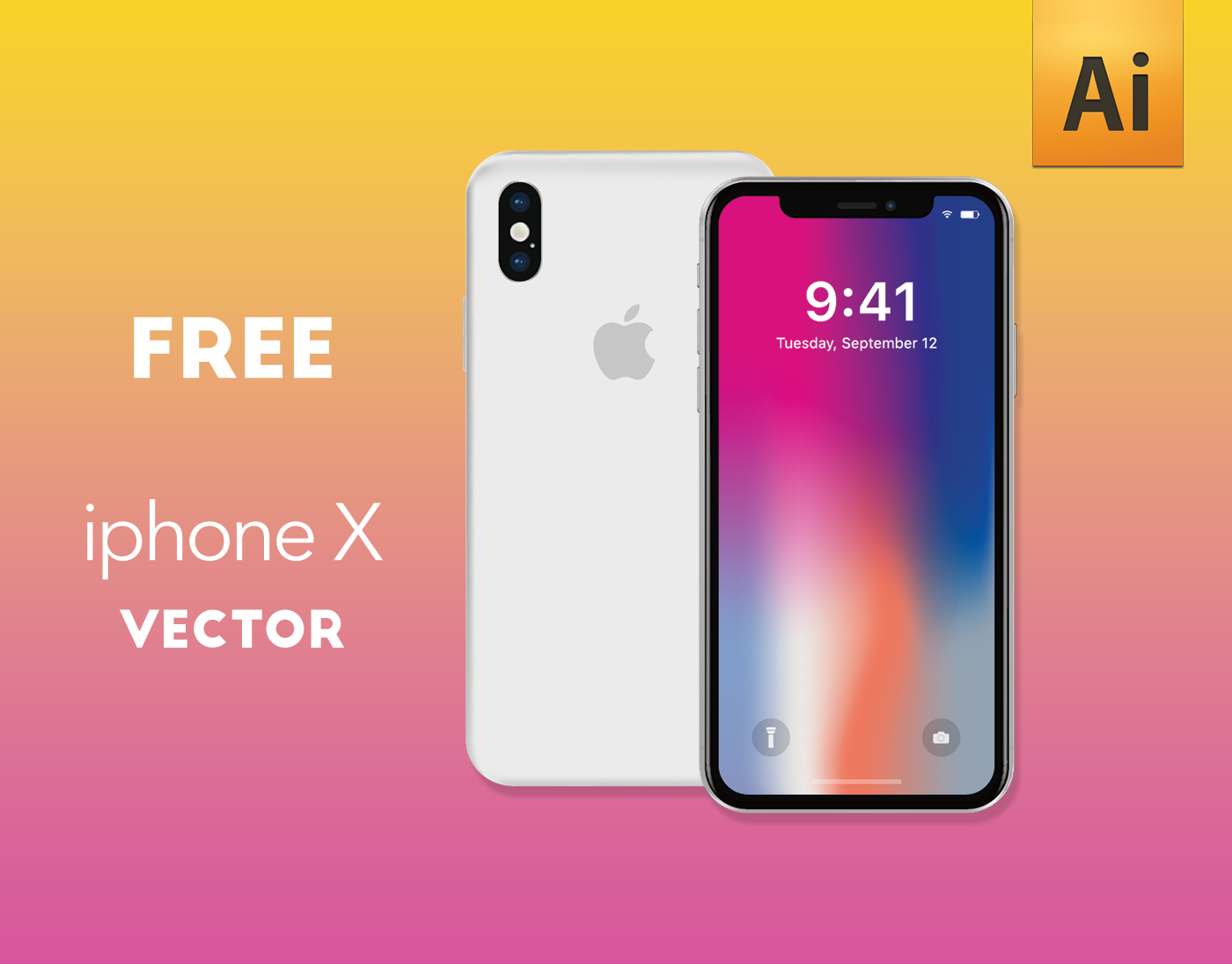 1400x1095 Iphone X Vector Free (Ai) On Behance