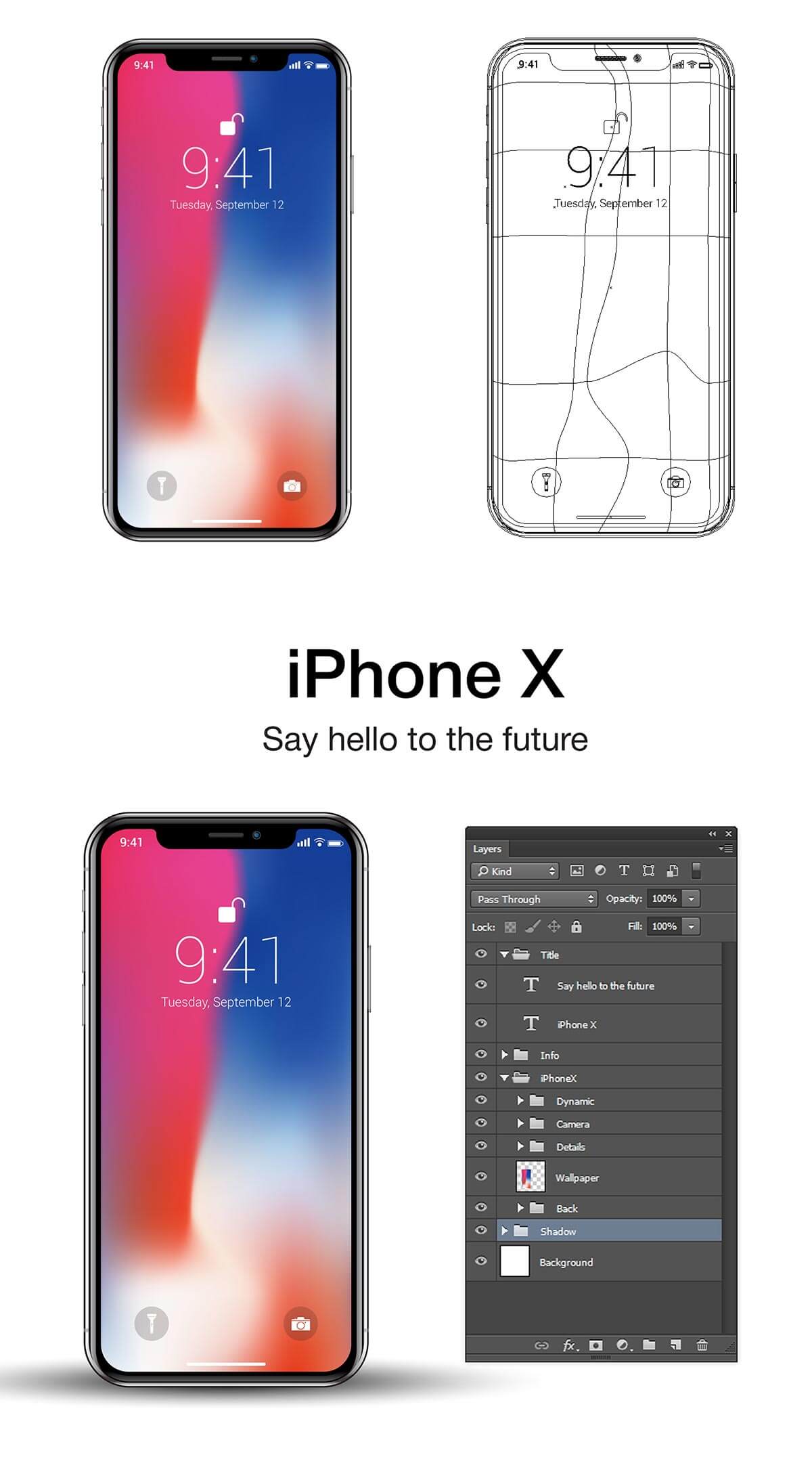 1200x2152 Free Iphone X Vector