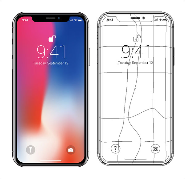 600x580 Free Apple Iphone X Sketch Amp Psd Mockup Templates