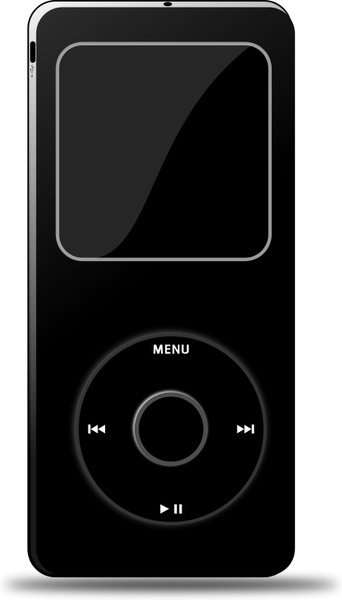 342x600 Ipod (Black) Free Vector In Open Office Drawing Svg ( .svg