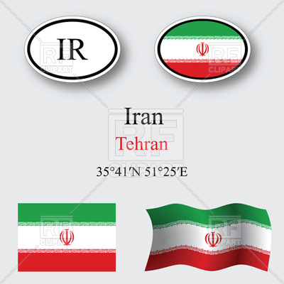 400x400 Oval Label With Flag Of Iran Vector Image Vector Artwork Of