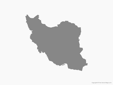 460x345 Vector Map Of Iran