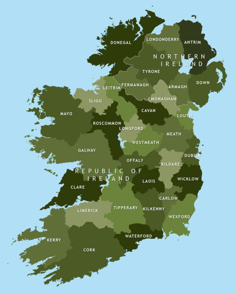 482x600 Map Of Irish Counties