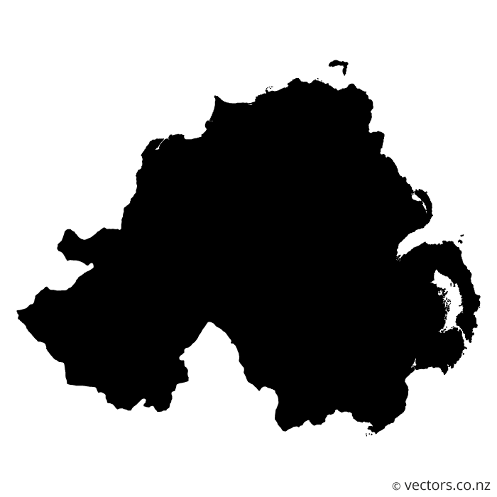 700x700 Blank Vector Map Of Northern Ireland