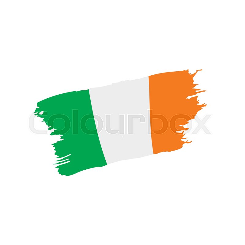 800x800 Ireland Flag, Vector Illustration On A White Background Stock