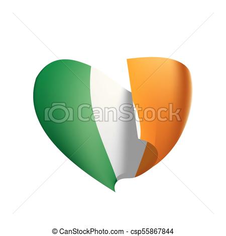 450x470 Ireland Flag, Vector Illustration On A White Background Eps Vector