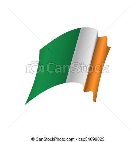 450x470 Ireland Flag, Vector Illustration On A White Background Vector