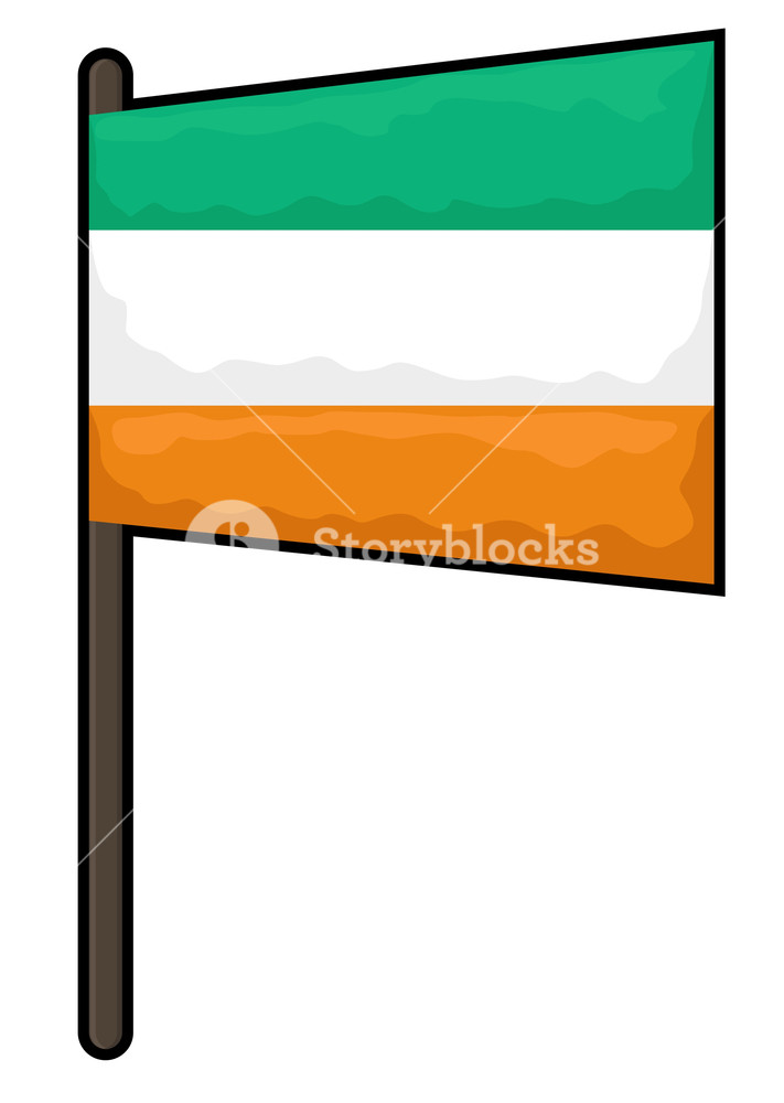 711x1000 Irish Flag Vector Illustration Royalty Free Stock Image