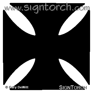 320x320 Iron Cross 3a Signtorch, Turning Images Into Vector Cut Paths.