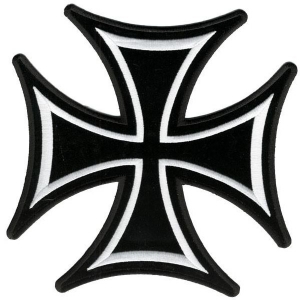300x300 Large Iron Cross Biker Patch