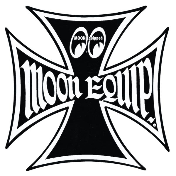 600x600 Moon Equipped Iron Cross Sticker