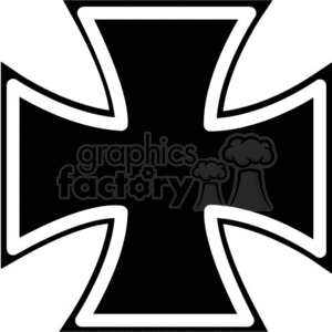 300x300 Royalty Free Iron Cross 167031 Vector Clip Art Image