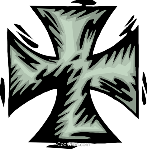 472x480 Iron Cross Royalty Free Vector Clip Art Illustration Symb0162