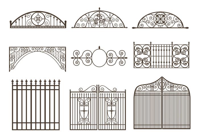 700x490 Gates And Fences Vector Pack