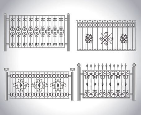 454x368 Iron Fence Vector Free Vector Download (374 Free Vector) For