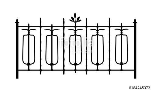 500x300 Iron Fence Vector Illustration Stock Image And Royalty Free