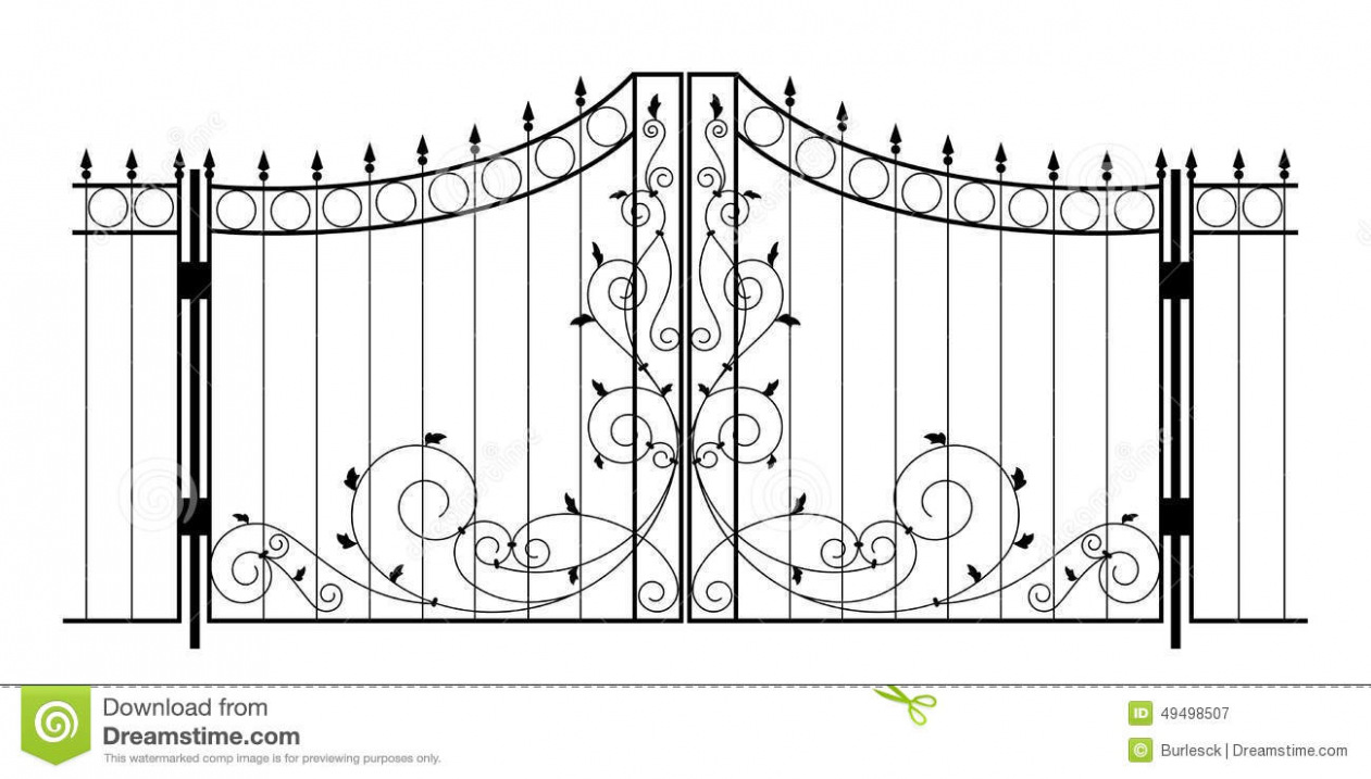 1261x717 Unbelievable Wrought Iron Fence Silhouette Gate Silhouette Vector