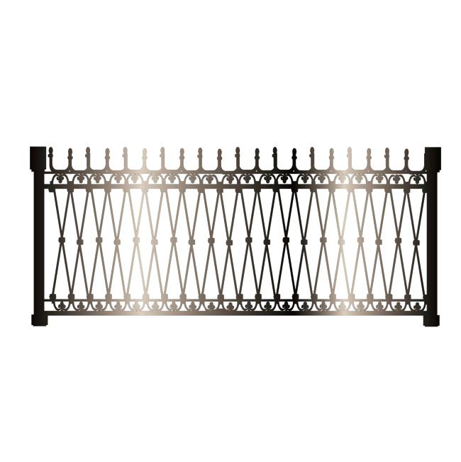 650x651 Black Iron Fence Black Iron Fence Vector Intersecting Lines Vector