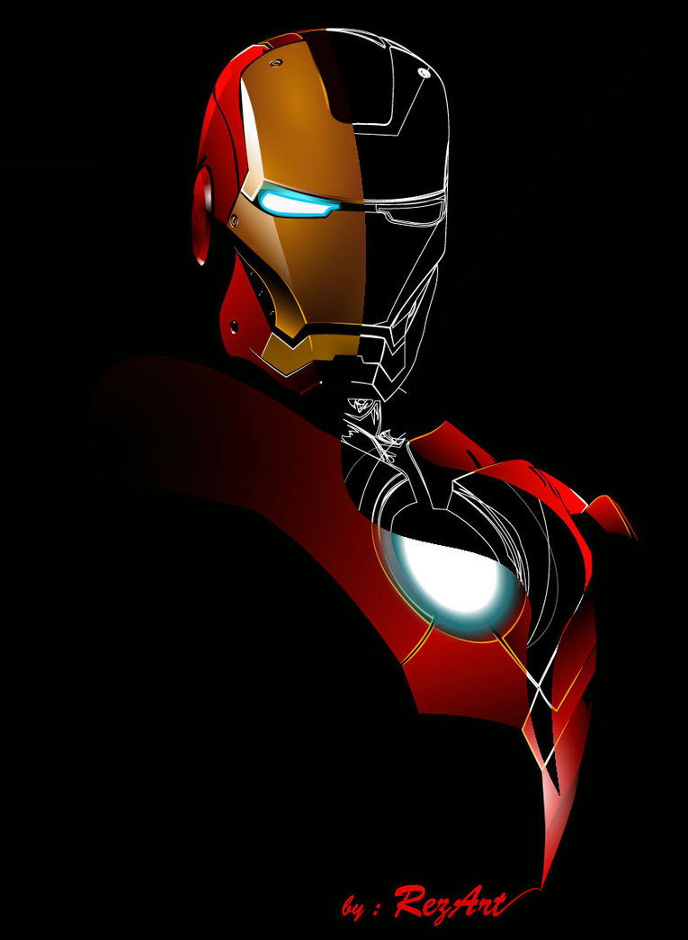 765x1045 Iron Man Vector By Rezdwinn