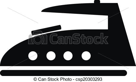 450x273 Steam Iron Icon On White Background.