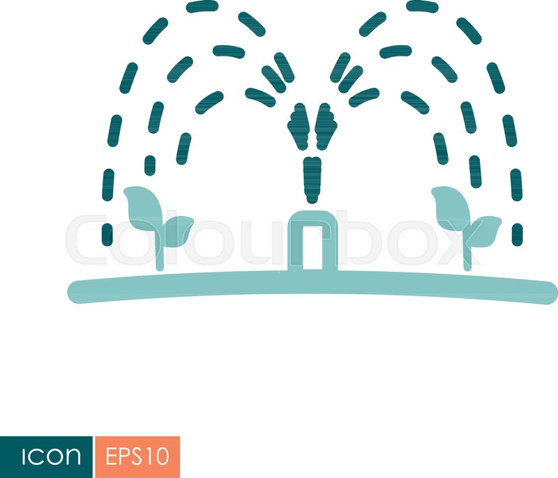 800x686 Automatic Irrigation Sprinkler Icon. Agriculture Sign. Graph