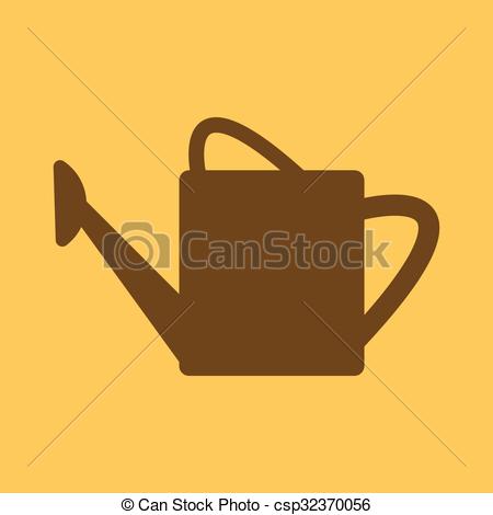 450x470 The Watering Can Icon. Irrigation Symbol. Flat Vector Illustration.