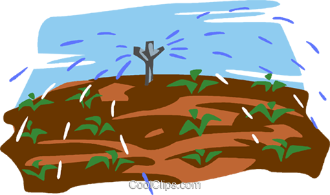 480x284 Irrigation, Watering Crops Royalty Free Vector Clip Art