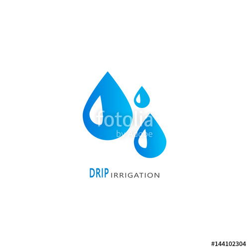 500x500 Drip Irrigation System Logo Design Vector Template. Stock Image