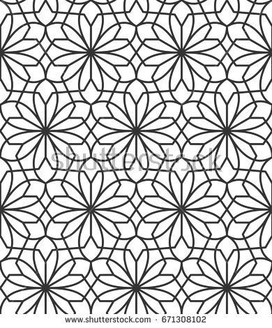 390x470 Seamless Islamic Geometric Pattern Vector Background Sacred Geo