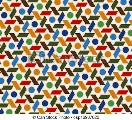 450x410 Seamless Islamic Geometric Pattern .