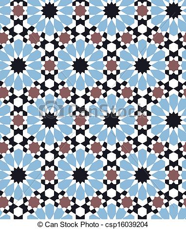 382x470 Seamless Islamic Geometric Pattern.