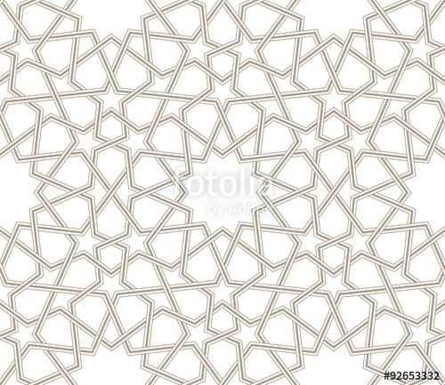 500x433 Islamic Star Pattern Grey Lines With White Background Stock Image