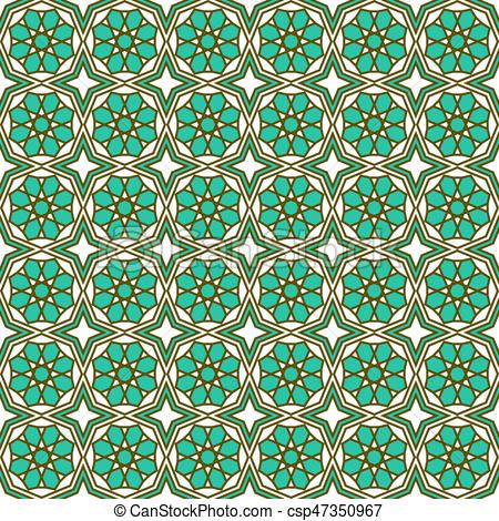 450x470 Seamless Islamic Pattern Vector Illustration Clip Art Vector