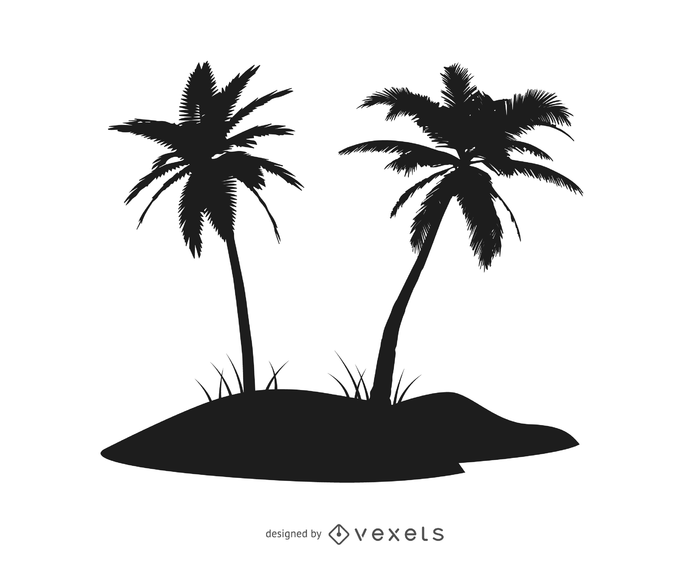 684x570 Silhouette Palm Tree Island