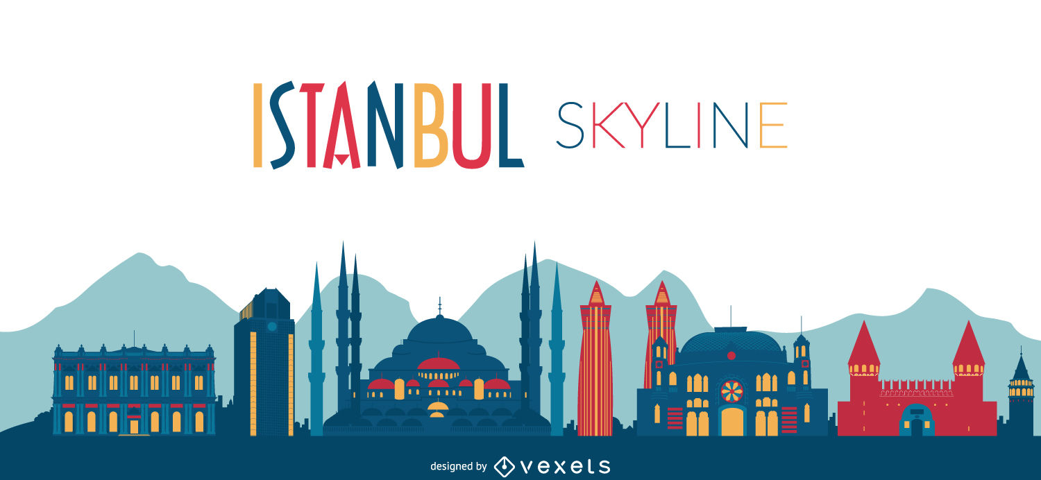 1500x692 Istanbul Skyline Silhouette
