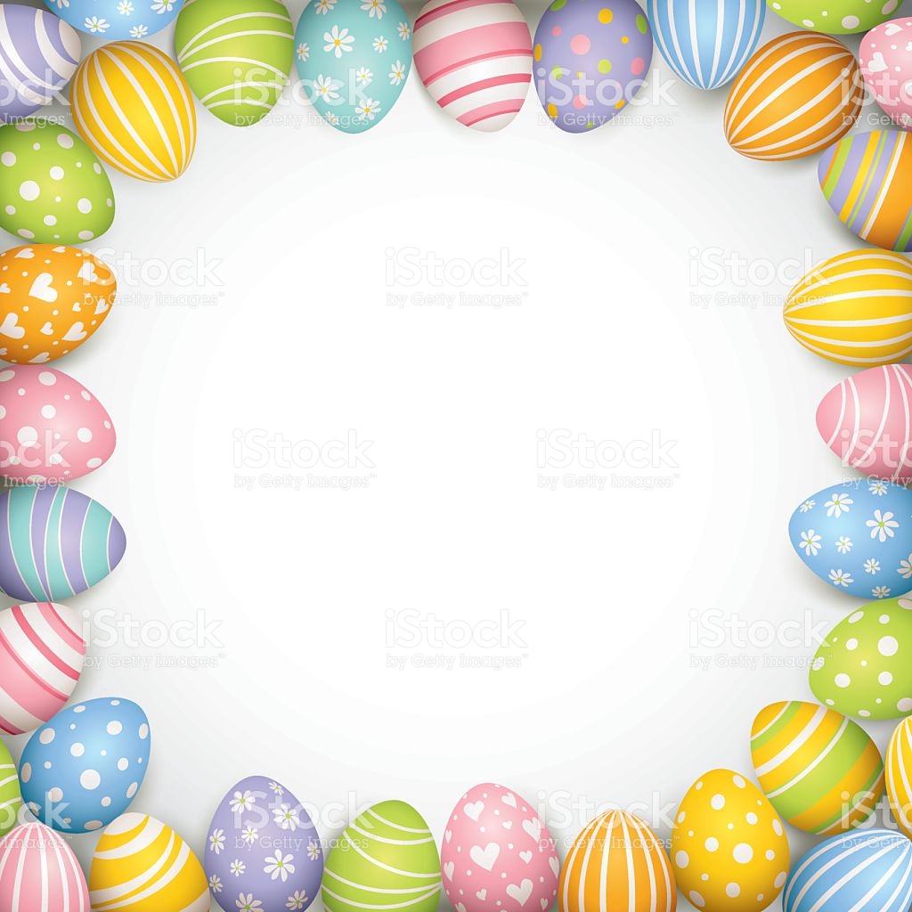 1024x1024 Easter Egg Border Vector Library Stock