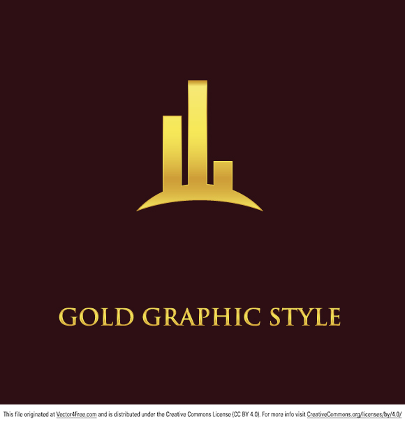 580x608 Free Gold Graphic Logo Vector