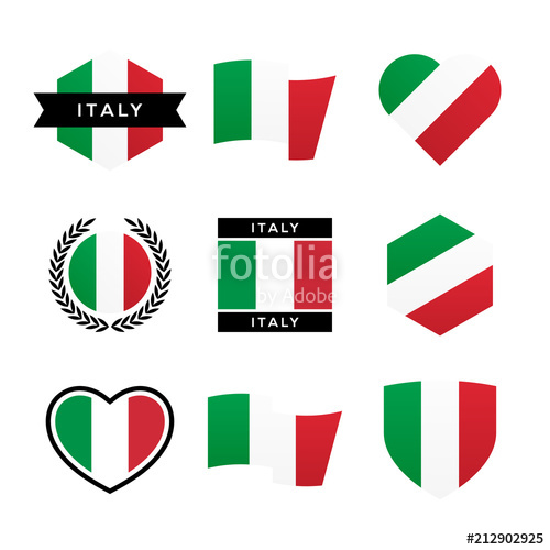 500x500 Italy Flag Vector, Logo Design With The Italian Flag Stock Image