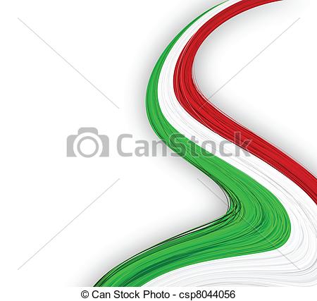 450x427 Vector Illustration Of National Italian Flag. .