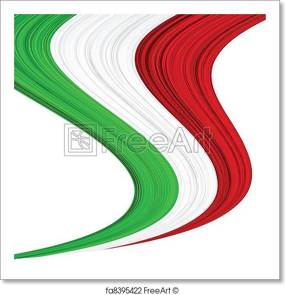 561x581 Free Art Print Of Italian Flag. Vector Illustration Of National