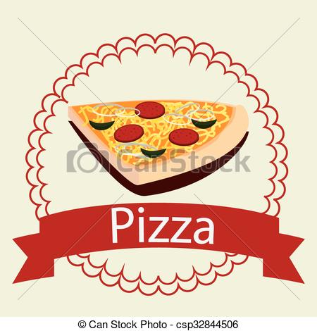 450x470 Pizza Italian Food Graphic Design, Vector Illustration Eps10