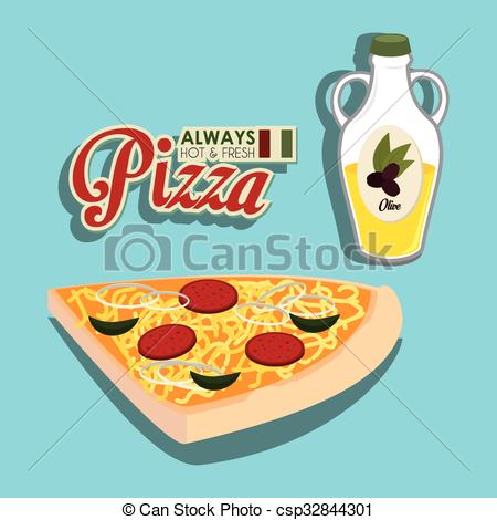 450x470 Pizza Italian Food Graphic Design, Vector Illustration Eps10.