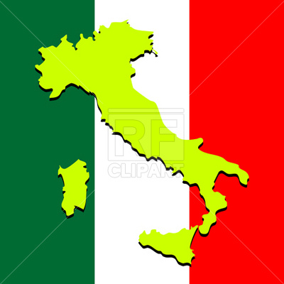 400x400 Italy Map Over National Colors Vector Image Vector Artwork Of